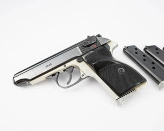 The FÉG PA-63 is a semi-automatic pistol designed and manufactured by the FÉGARMY Arms Factory of Hungary.FÉGARMY Arms Factory (FÉG) of Hungary started producing Walther PP/PPK clones in the late 1940s starting with their Model 48 which differed from the Walther PP only in minor details. By the late 1950s FÉG began making broader changes resulting in the PA-63, which uses the 9×18mm Makarov round. It quickly became standard issue to both Hungarian military and police forces. While FEG produced other variations of the PA-63 chambered in .32 ACP and .380 ACP, the most common version is in 9x18 mm Makarov. Despite complaints by some that 9x18 mm is inferior in its power compared to the widely used and popular 9x19 mm Luger, the Makarov cartridge typically has more energy than a .380 ACP and is still a viable self-defense cartridge for a concealed-carry handgun. This pistol comes with 5 mags. This pistol is in excellent condition showing normal signs of use and wear. 