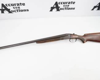 Savage Arms purchased the A.H. Fox Company in November of 1929. They kept the A.H. Fox gun in production until America's entry into the Second World War, 1942 being the last year an A.H. Fox retail catalog appeared. After the end of the war a few A.H. Fox guns were sold from existing warehouse stock, and some were assembled from remaining parts on hand, but the era of the original A.H. Fox gun was basically over. The resulting gun, named the Fox Model B was introduced at a MSRP of $25.75. It was to be a long lived model, remaining in the Savage line until rising manufacturing costs and the sale and reorganization of Savage Industries, Inc. (which became today's Savage Arms Company) caused it to be discontinued in 1988. This shotgun is in good condition showing normal signs of use and wear. Crack in stock
