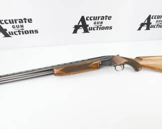 The Winchester Model 101 a natural-pointing, smooth-swinging over/under shotgun, made in Belgium to traditional Model 101 dimensions. The 101 shotgun comes with a high-gloss, Grade II/III walnut stock and fore-end, and features twin 28” barrels chambered in 12 GA. The shotgun is in excellent condition, showing normal signs of use and wear. 