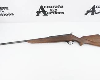 The Marlin Model 98 semi-automatic .22 caliber rifle was made from 1957 to 1959. There were about 9,100 of them made during the production run. has a tube magazine that feeds from the butt and has a loading port in the side of the stock (similar to the Browning .22 Auto Rifle). This rifle also features the optional factory installed rear peep sight. This Rifle is in good condition showing signs of use and wear. 