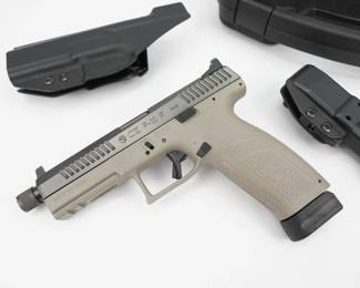 Giving the P-10 C a big brother, the F is a full-size model. With 19+1 capacity (21+1 with extended bases), the P-10 F is unsurpassed in the striker-fired world when it comes to flush-fitting mags. The longer slide and barrel bring a better sight radius, meaning it’s even easier to be accurate with. The added weight means it shoots flatter and reduced felt recoil. One change that happens on the P-10s is the switch to a swappable magazine release. With a change in geometry, the goal was to eliminate the stiffness some customers experienced as the magazine release broke in, even though it became smooth after some use. This new reversible release just requires a few minutes to swap, allowing the P-10 to remain lefty-friendly. This pistol comes with a case, 2 mags and a mag holster. This Pistol is in excellent condition showing normal signs of use and wear.