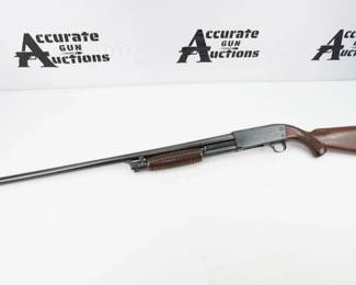 The Ithaca 37, also known as the Ithaca Model 37, is a pump-action shotgun made in large numbers for the civilian, law enforcement and military markets. Based on a 1915 patent by firearms designer John Browning for a shotgun initially marketed as the Remington Model 17, it utilizes a novel combination ejection/loading port on the bottom of the gun which leaves the sides closed to the elements. This shotgun is in excellent condition showing normal signs of use and wear. 