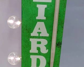 Billiards Double Sided Lighted Marquee Sign, 25" x 7.1" x 4.3", Battery Powered, Includes 6 LED Bulbs