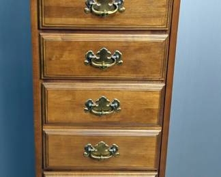 Vintage 5 Drawer Vertical Chest, 50" x 18" x 14"