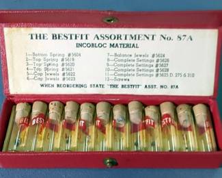 Watch Parts Assortment, Some Vintage, Some In Organizers