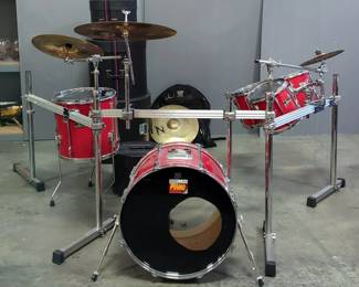 Pearl Export Series Drum Set With Pearl Icon Drum Rack, Cymbals, Enduro Drum Carrying/Storage Cases And Cymbal Carrying Cases