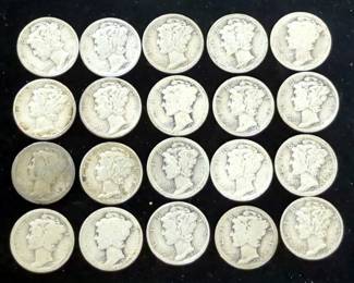 Mercury Dimes, Qty 20