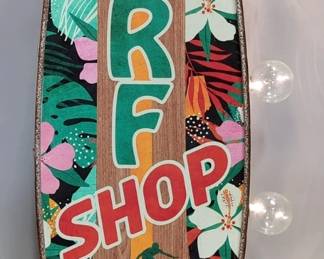 Surf Shop Double Sided Lighted Marquee Sign, 25.25" x 8.75" x 3", Battery Powered, Includes 6 LED Bulbs