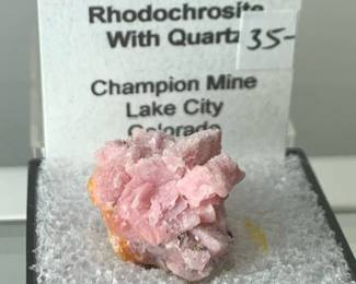 Rhodochrosite with Quartz - Champion Mine Lake City, Colorado