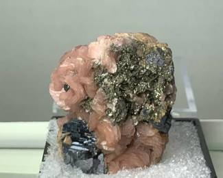 Rhodochrosite, Pyrite, Galena - Julia Fisk Mine Leadville, Colorado