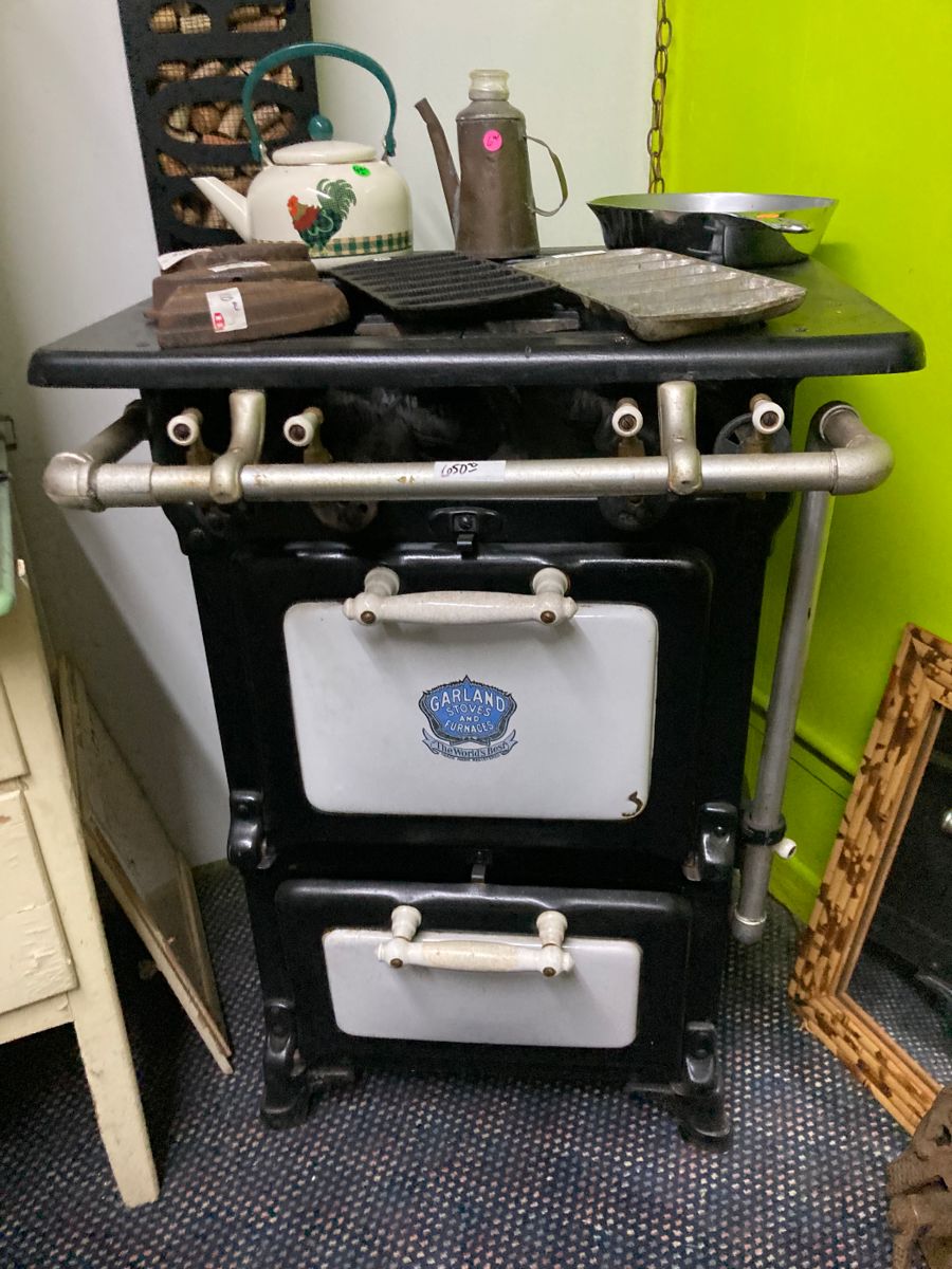 Antique gas stove, cast iron