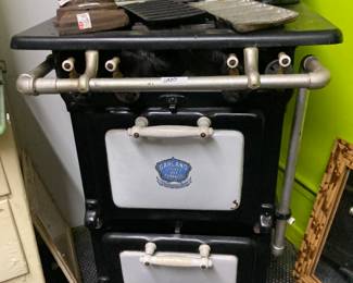 Antique gas stove, cast iron