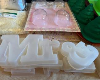 Silicone soap/ candle making molds 