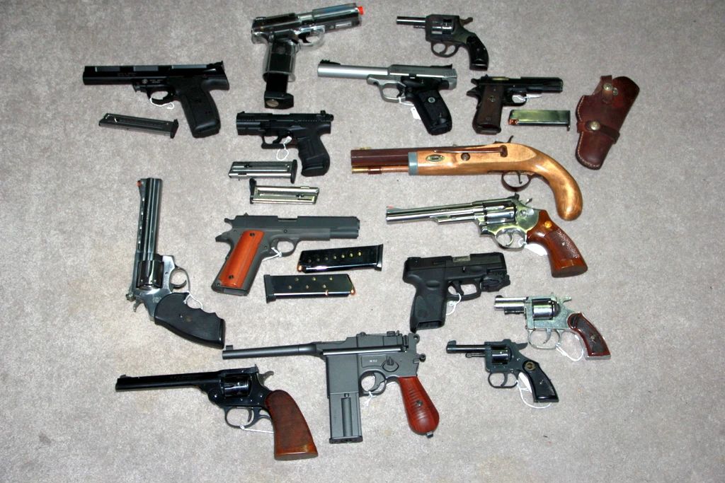 Pistols, Revolvers, Air Guns