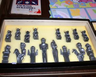 Contemporary Chess Set 1970's Politics
