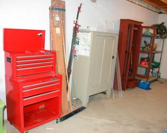 Craftsman Tool Box, Walk Board, Antique Cabinet