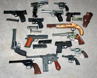 Pistols, Revolvers, Air Guns