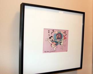 Flintstones Cel Signed by Bill Hanna & Joe Barbera