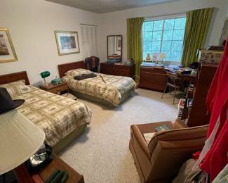 MCM single beds and corner desk. 
