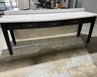 Wood and Laminate Work Bench with 3 Drawers