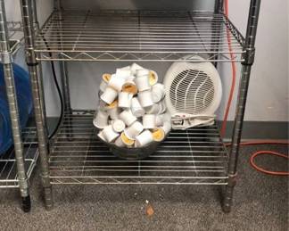 Silver Metal 3 Tier Shelf Unit Does Not Include Anything on Shelves