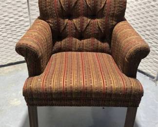 Vintage Tufted Rolling Office Dining Chair