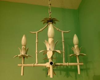 Vintage Faux Bamboo Chandelier
