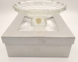 Oleg Cassini Diamond Footed Crystal Candy Dish