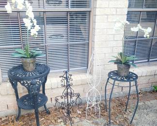 Wrought-iron side tables