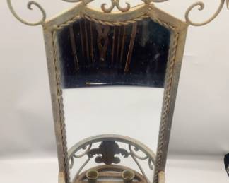 Metal mirrored wall hanger & fit for candlesticks