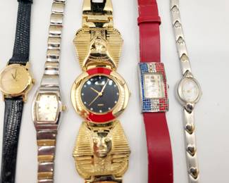 Feom left to right ~
Kodak - Quartz - Big Ben - Japan movement Quartz - Gruen Diamond Quartz