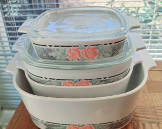 Vintage Corningware ~
 Silk & Roses
