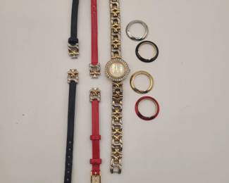 Anne Klein watch w/interchangeable bands and face color