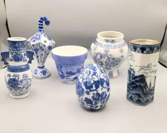 Various Chinese porcelain wares
*back left "umbrella stand" SOLD