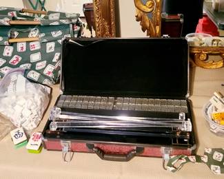 MAHJONG games  & accessories including a tote bag & purse 
*Mahjong game in case SOLD 