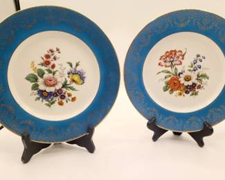 Antique English transfer-ware dinner plates 