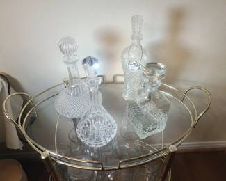 Lead crystal decanters 