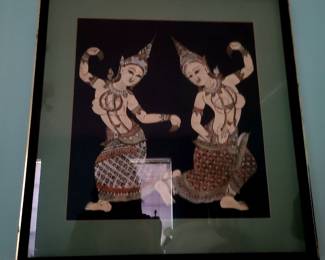 Belly dancers - silk tapestry art "Dancing Goddesses"