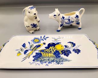 Spode England platter
Cow creamer pitcher