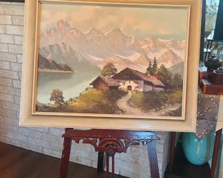 Life sized wooden easel