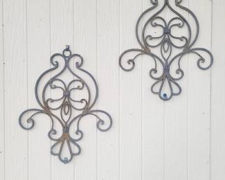Wrought-iron wall hanging decor