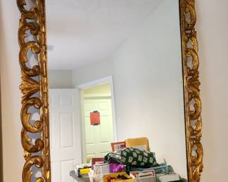 LARGE ornate gold mirror