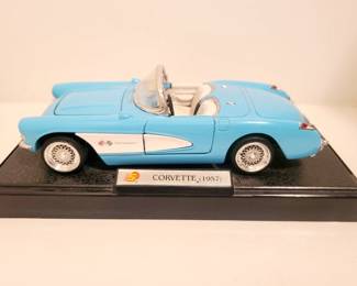 Vintage 1957 Corvette Scale Model - teal color 