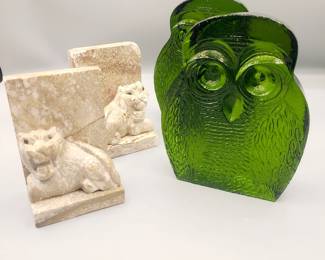 Blenko Owl bookends SOLD 