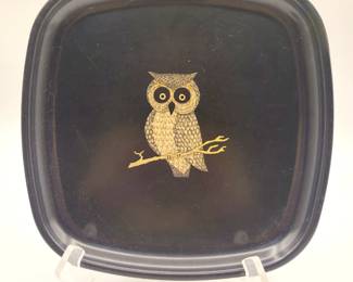 Couroc owl platter