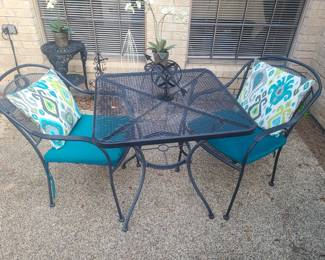 Wrought-iron patio set