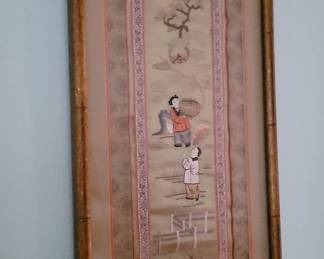 Vintage Chinese embroidered silk art