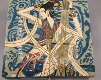 Hand painted high gloss Asian box