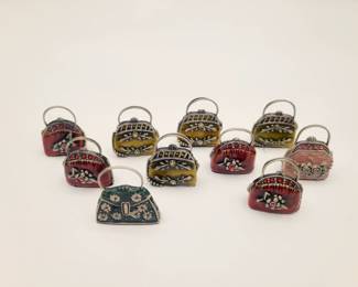 Ganz miniature enamel purses