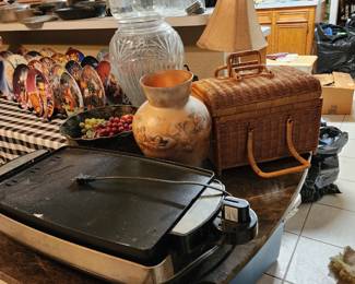 Griddle - Vintage Wicker Basket - Foldable Table - We have 2